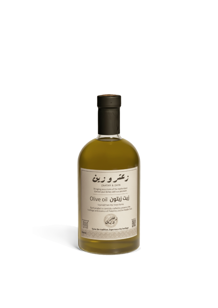 Palestinian extra virgin olive oil — detail photo — Zaatar & Zayn