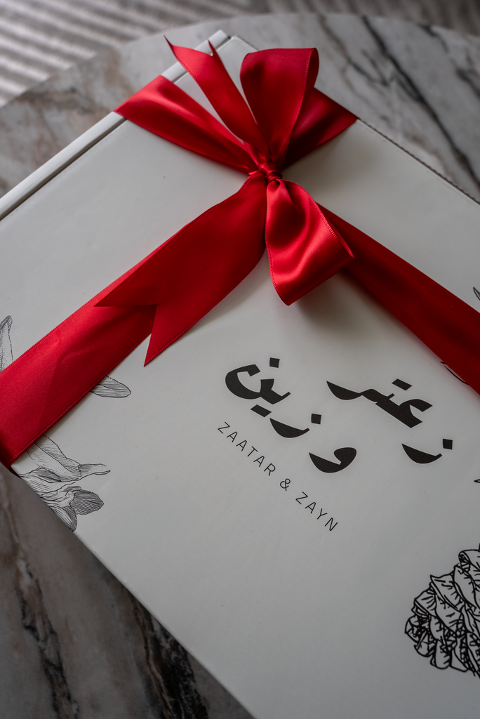 Holiday gift box — contents photo — Zaatar & Zayn